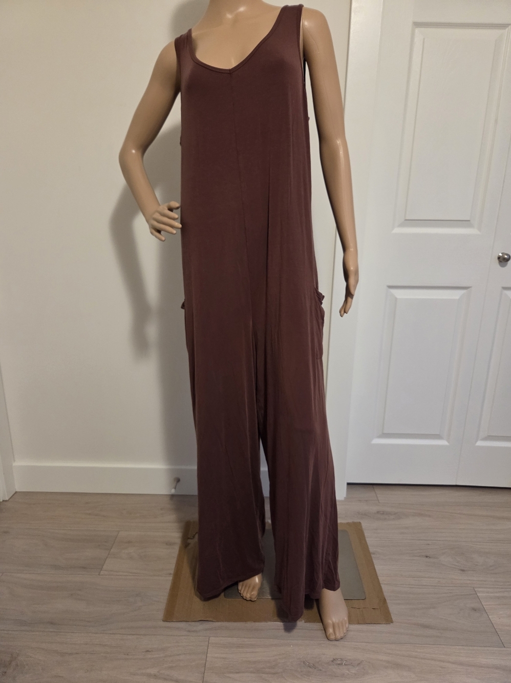 Paper Label Brown Hannah Slouchy Jumpsuit